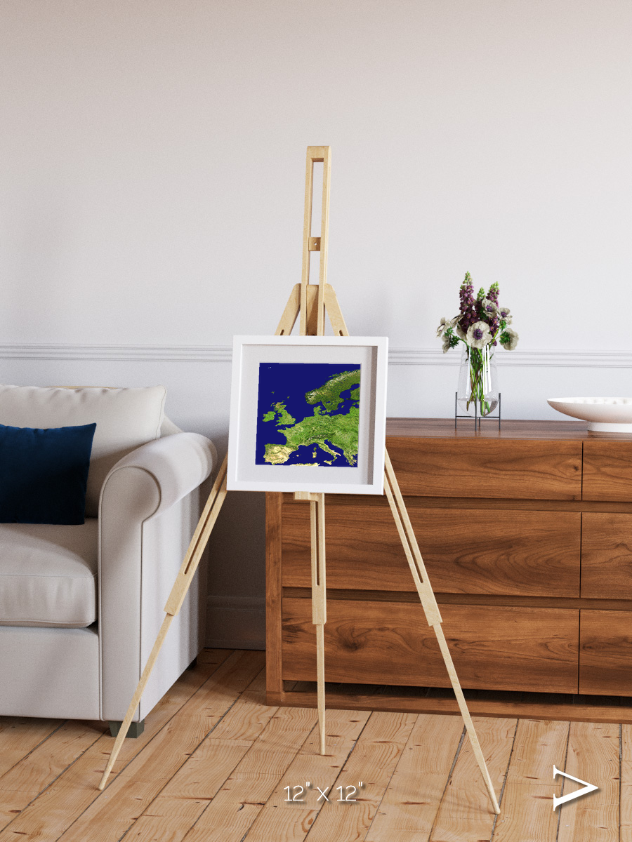 Arctic Outpost, Europe Framed & Mounted Print