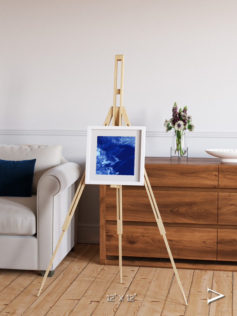 Wind Signatures, Ice Stars Framed & Mounted Print
