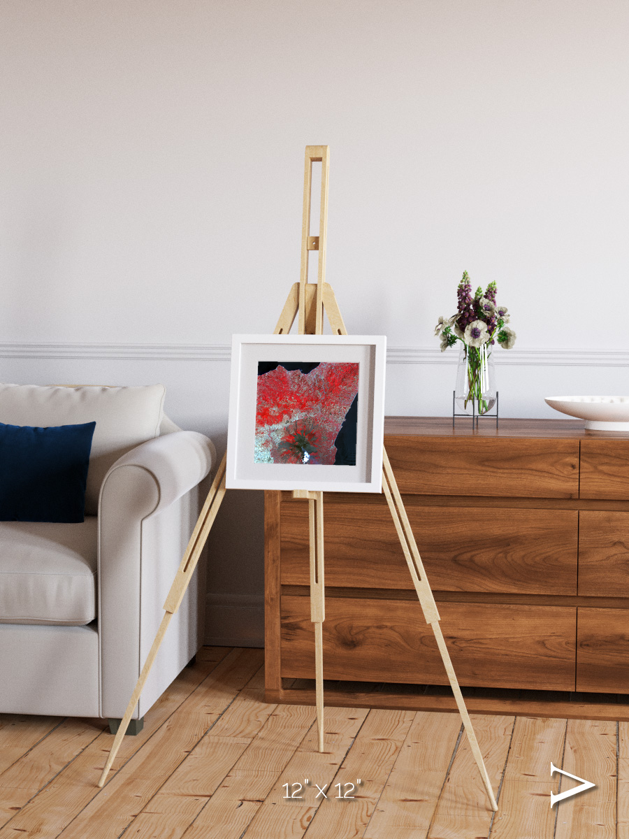 Painted Archipelago, Mt Etna Framed & Mounted Print