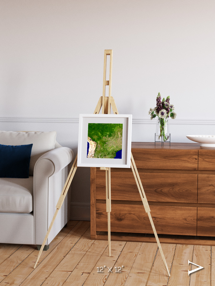Ribbon River, South America Framed & Mounted Print