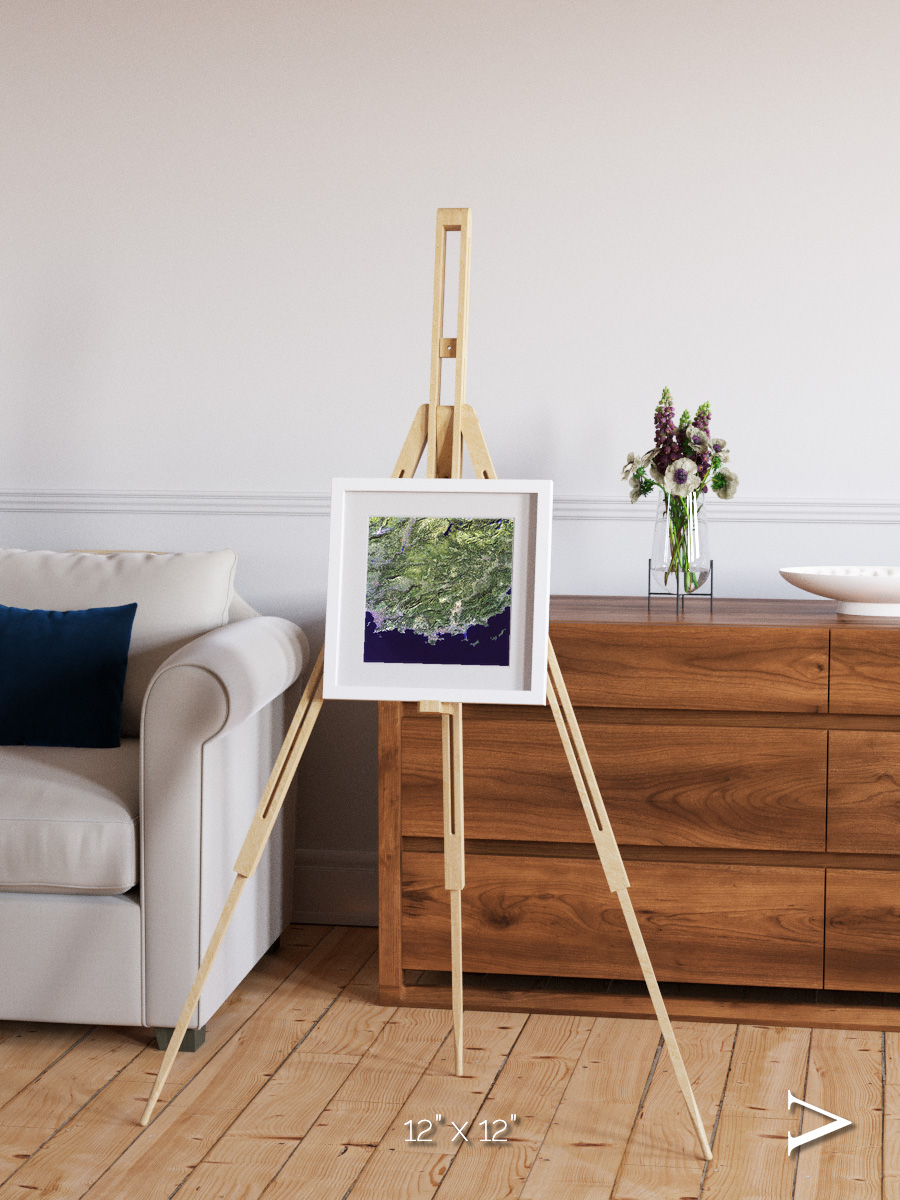 Bay and Shore, Southern Coast of France Framed & Mounted Print