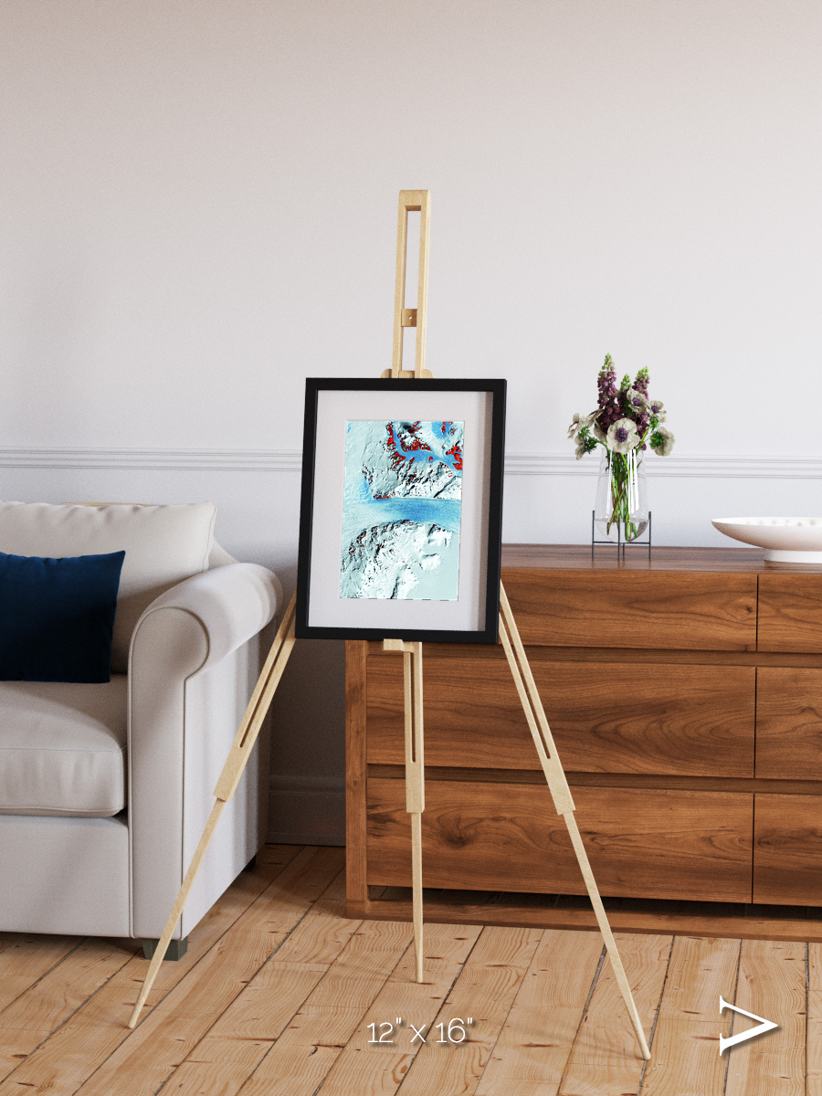 River of Ice, Byrd Glacier Framed & Mounted Print