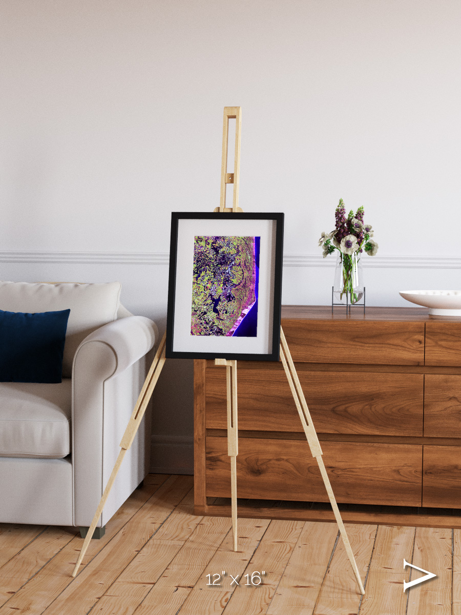Wetland Mosaic, Cabo San Antonio Framed & Mounted Print