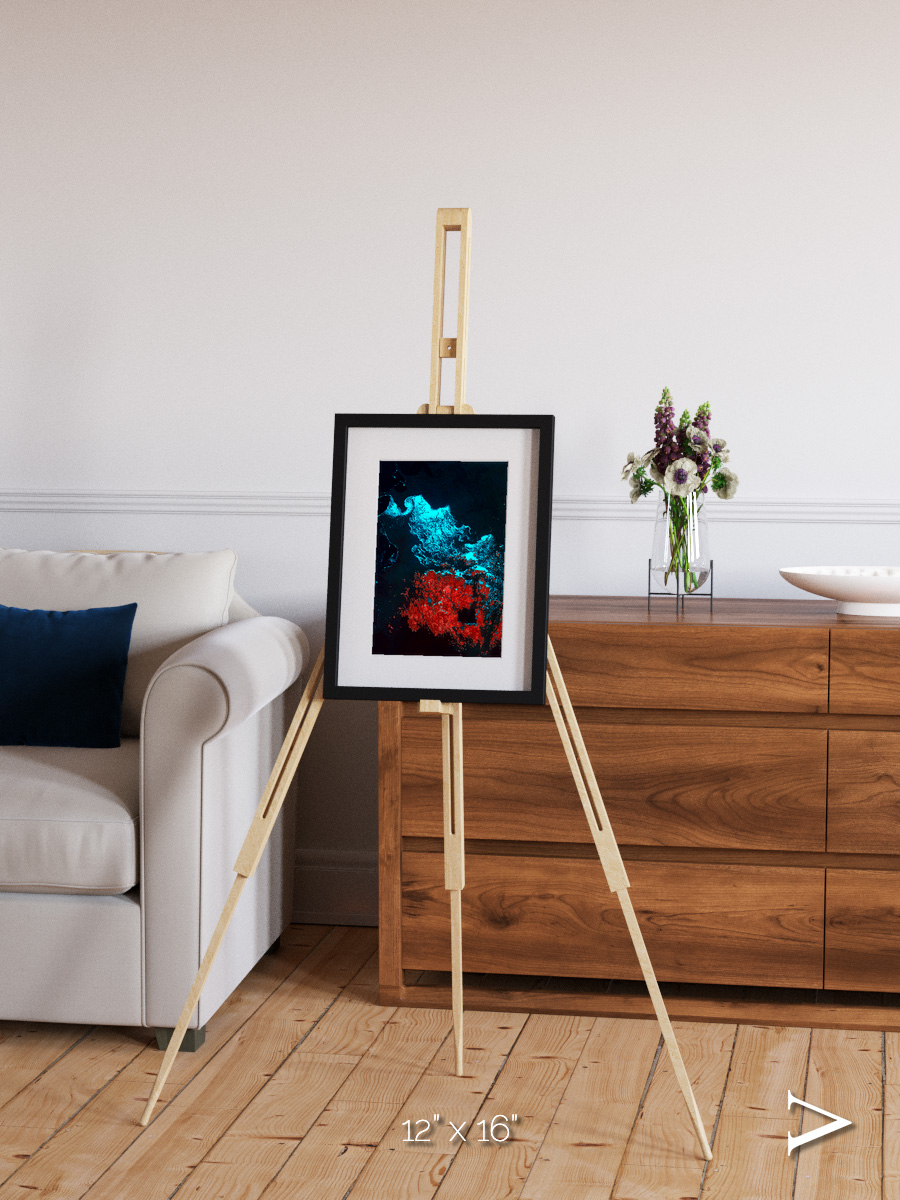 Island Sanctuary, Ghostly Grease Ice Framed & Mounted Print