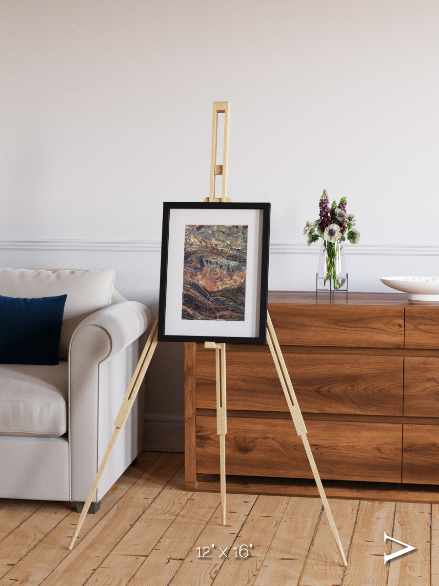 Volcanic Palette, Gosses Bluff Framed & Mounted Print