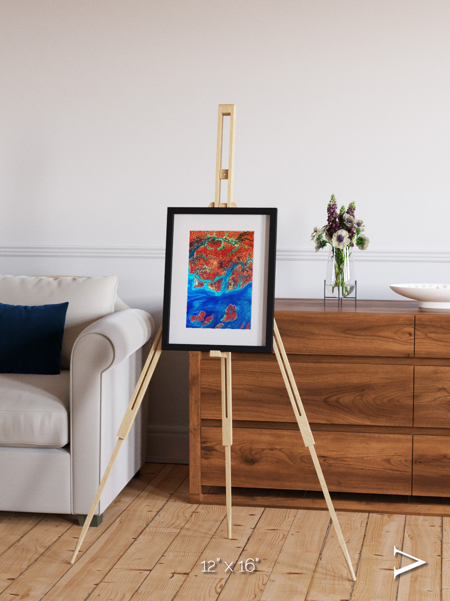 River and Plain, Guinea-Bissau Framed & Mounted Print