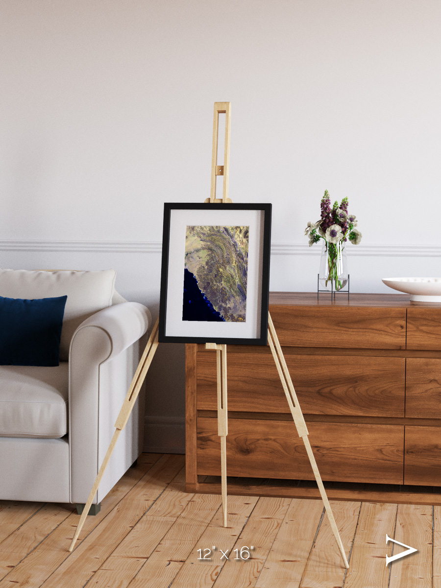 Fire Fields, Harrat Al Birk Framed & Mounted Print