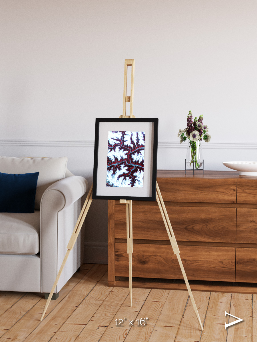 Ribbon River, Himalayas Framed & Mounted Print