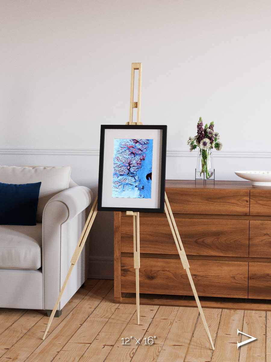 Polar Flow, Ice Waves Framed & Mounted Print