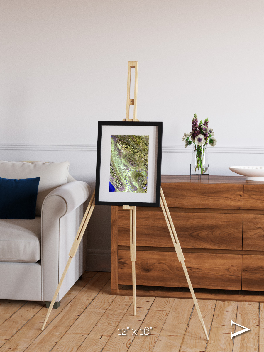 Channel Lines, Konari Iran Framed & Mounted Print