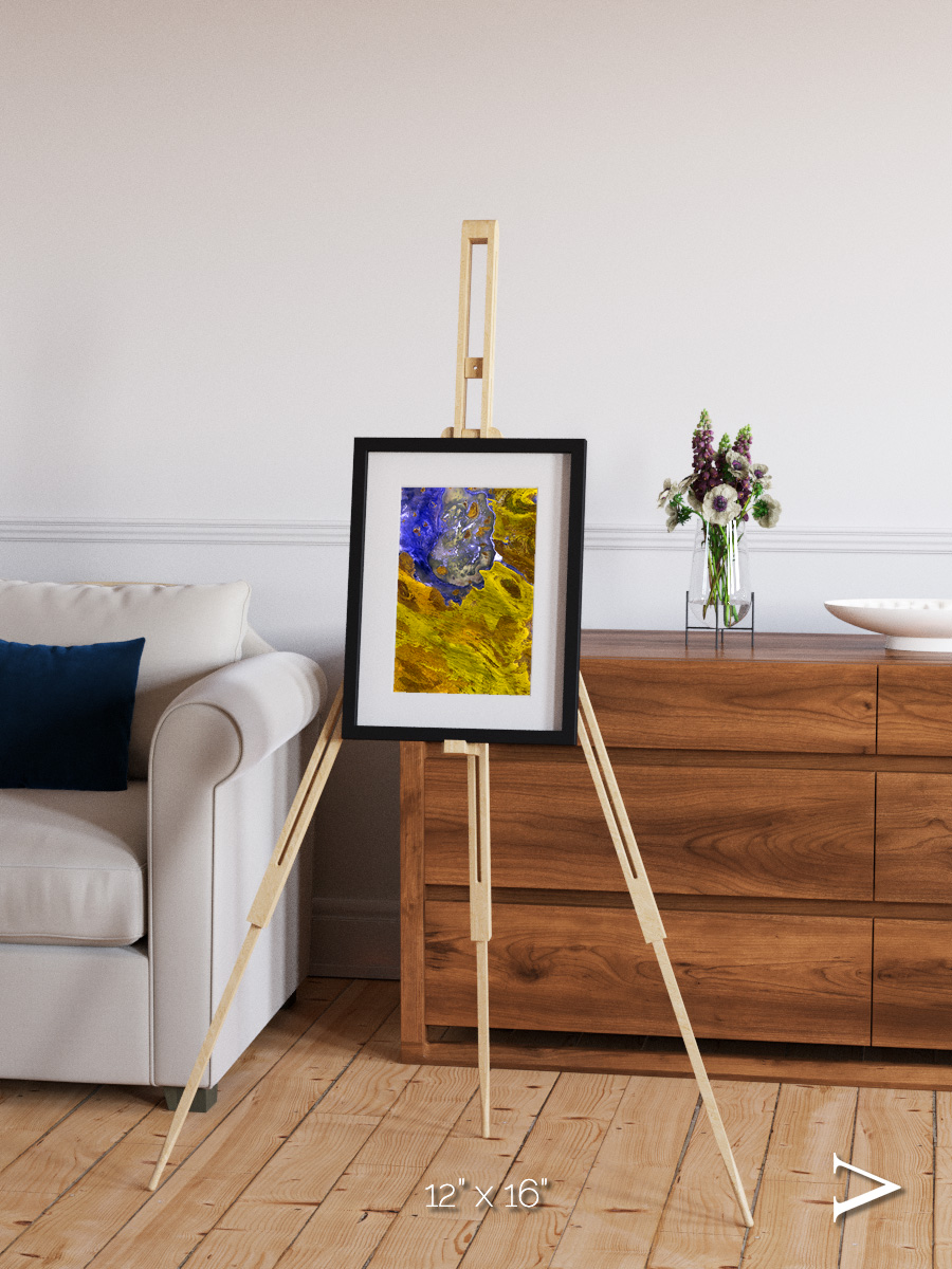 Saline Patterns, Lake Disappointment Framed & Mounted Print