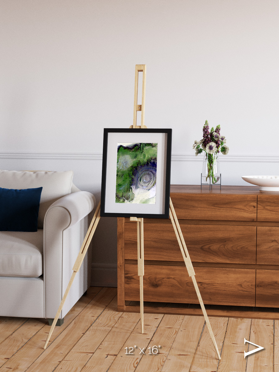Dormant Giants, Richat Structure Framed & Mounted Print