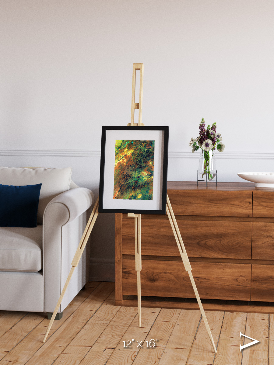 Irrigated Highlands, Eastern Afghanistan Framed & Mounted Print