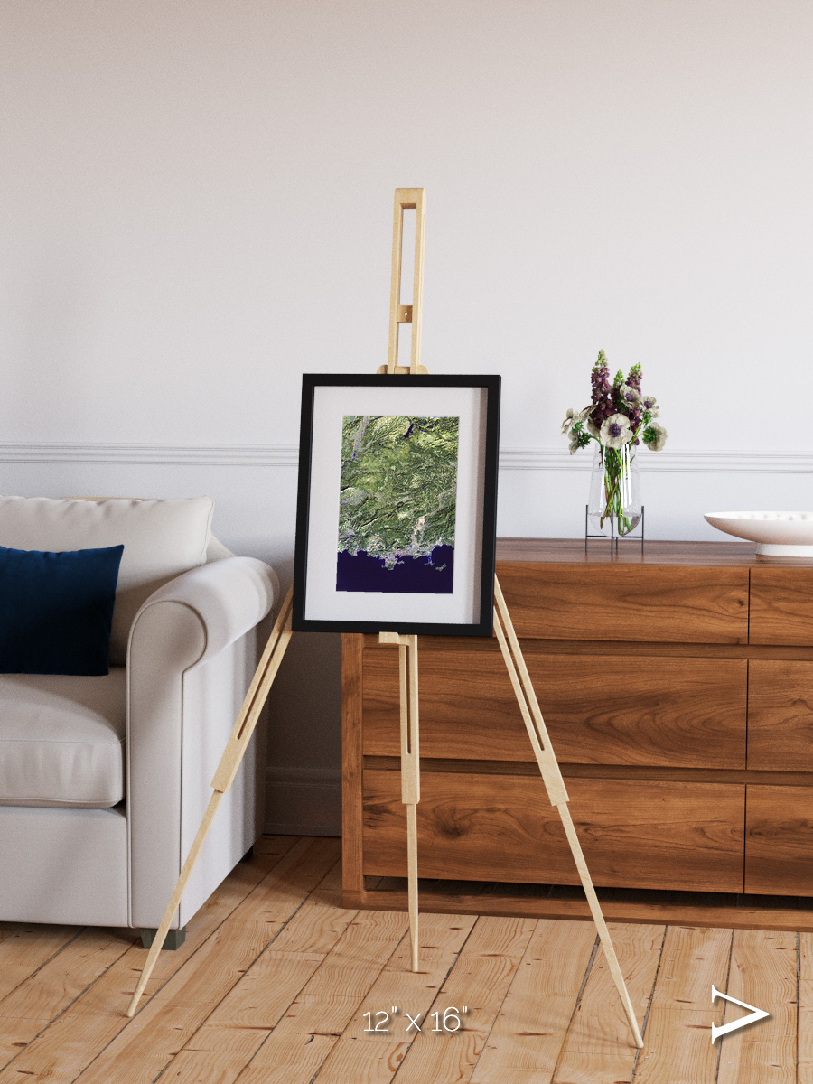 Bay and Shore, Southern Coast of France Framed & Mounted Print