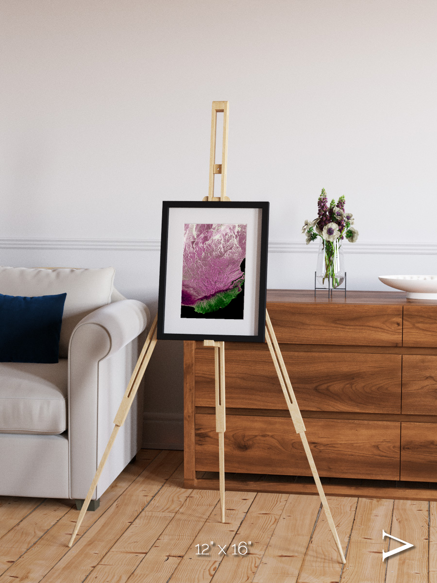 Monsoon Divide, Dhofar Framed & Mounted Print