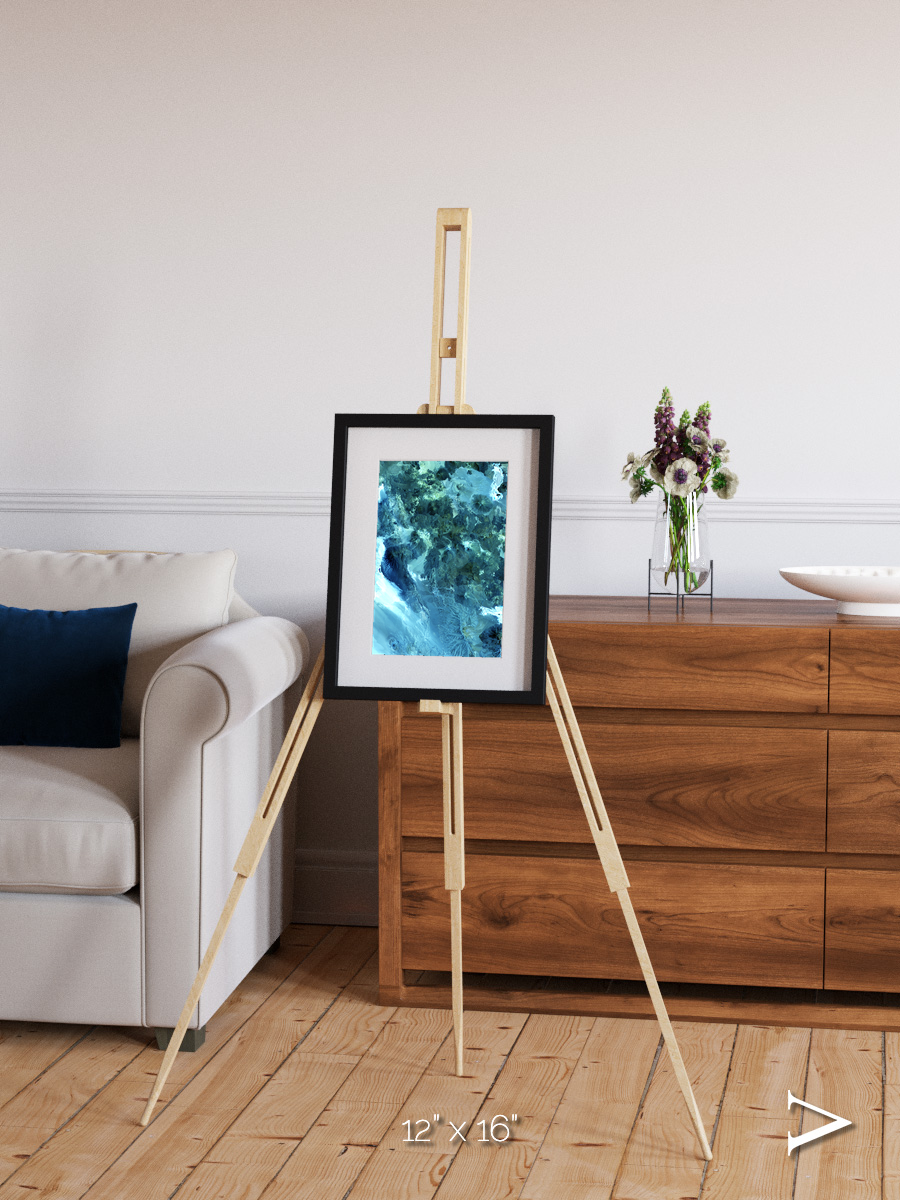 Heat Scars, Volcanoes Framed & Mounted Print