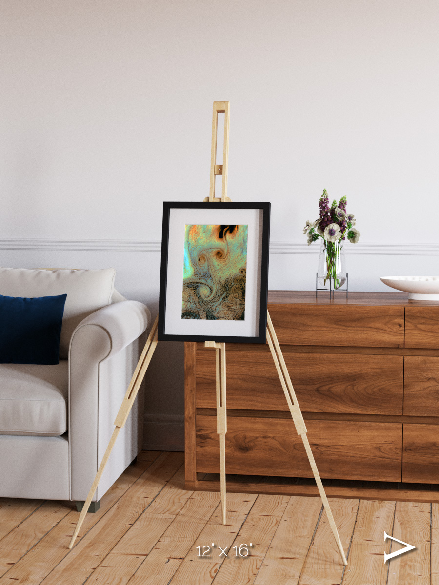 Atmospheric Patterns, Von Karman Vortices Framed & Mounted Print