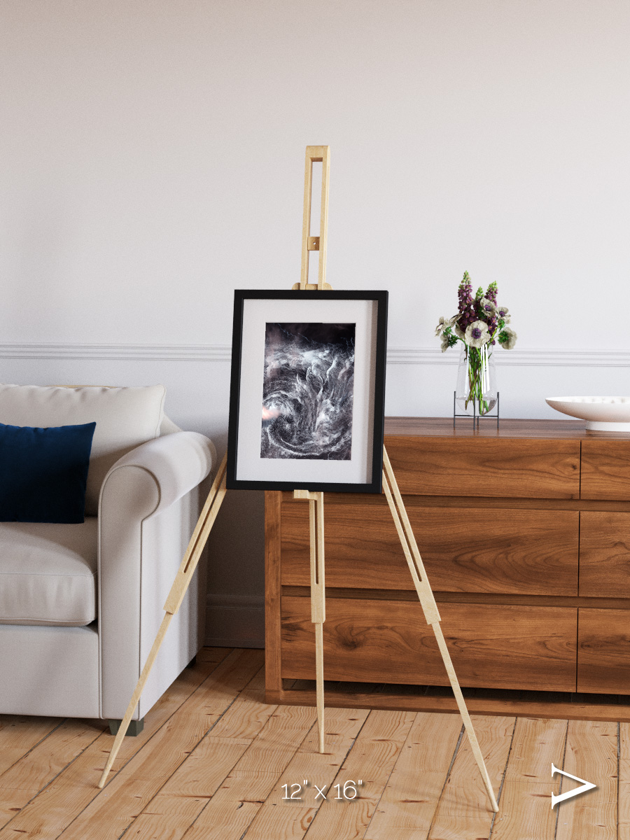 Wind Signatures, Whirlpool in the Air Framed & Mounted Print