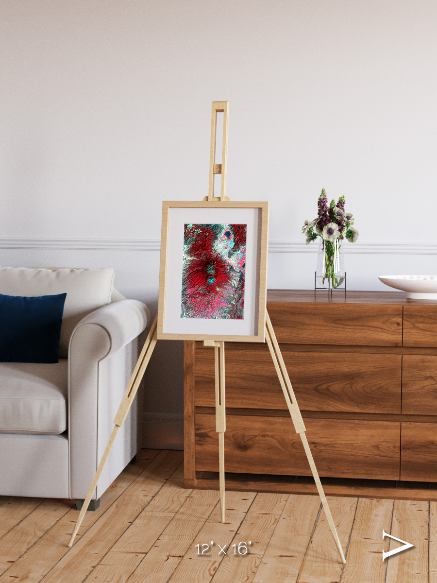 Lava Lines, Colima Volcano Framed & Mounted Print