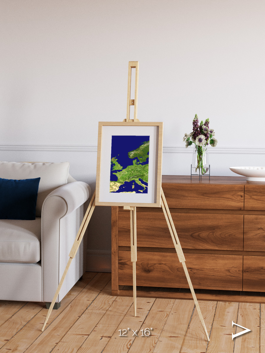 Arctic Outpost, Europe Framed & Mounted Print