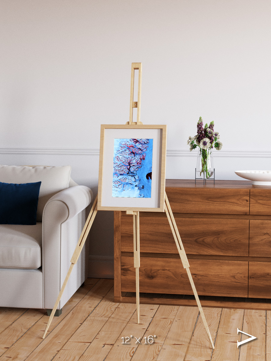Polar Flow, Ice Waves Framed & Mounted Print