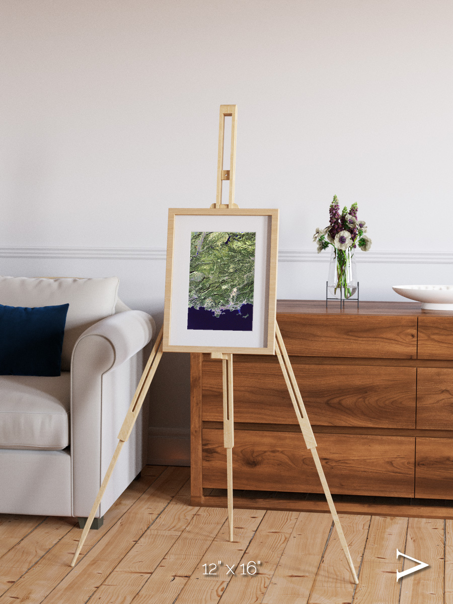 Bay and Shore, Southern Coast of France Framed & Mounted Print