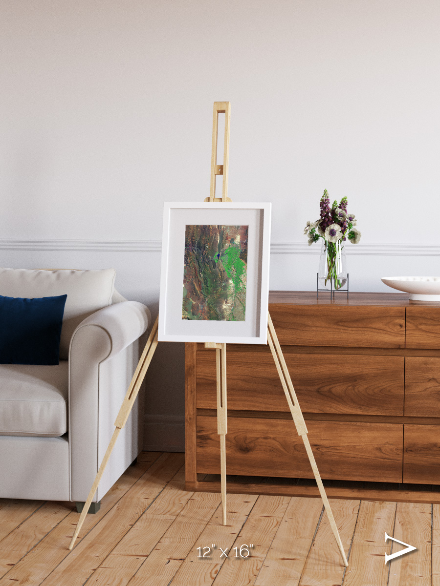Channel Lines, Barreal Blanco Framed & Mounted Print