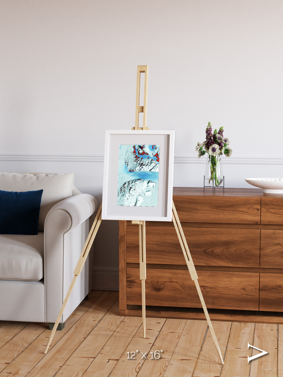 River of Ice, Byrd Glacier Framed & Mounted Print