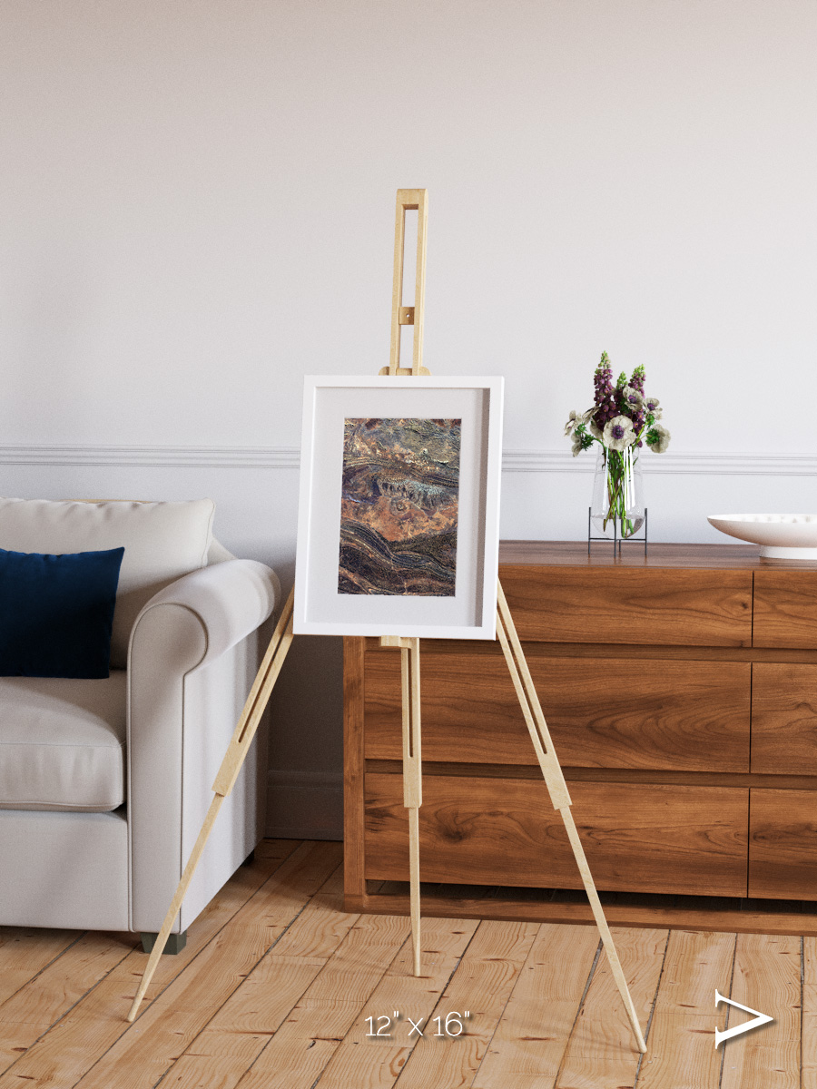 Volcanic Palette, Gosses Bluff Framed & Mounted Print