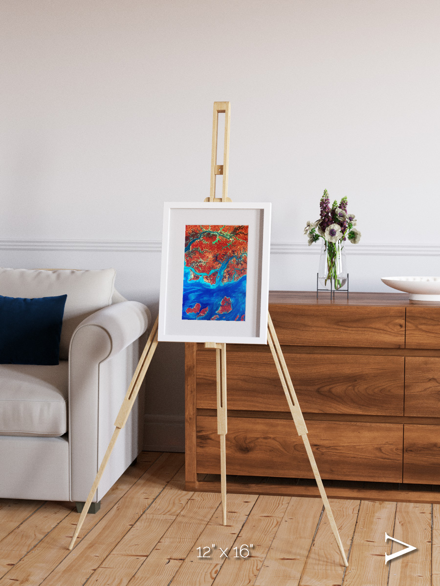 River and Plain, Guinea-Bissau Framed & Mounted Print