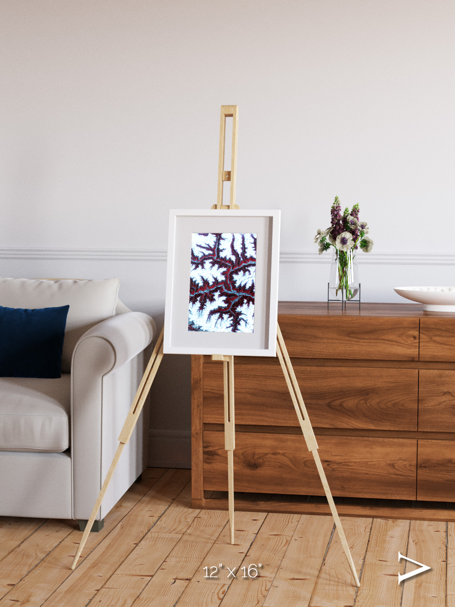 Ribbon River, Himalayas Framed & Mounted Print