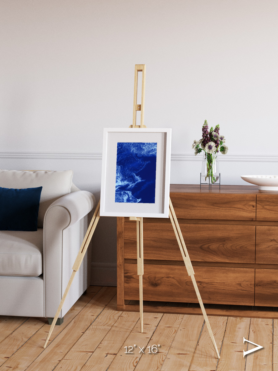 Wind Signatures, Ice Stars Framed & Mounted Print