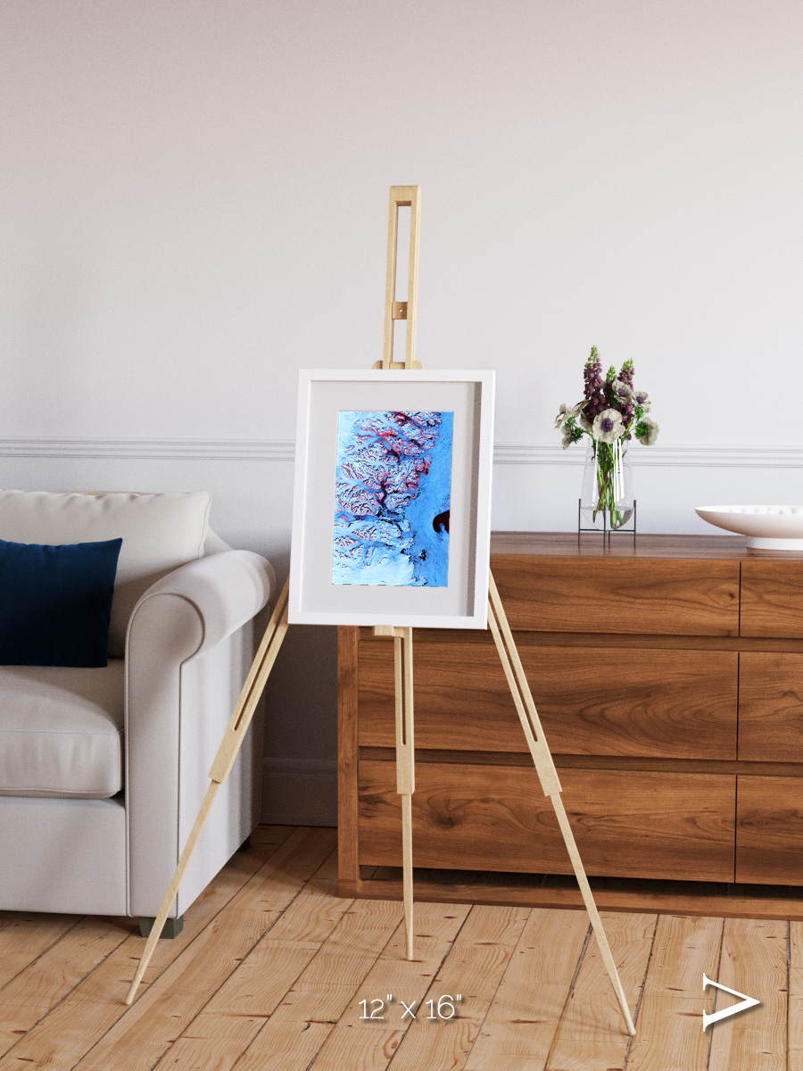 Polar Flow, Ice Waves Framed & Mounted Print