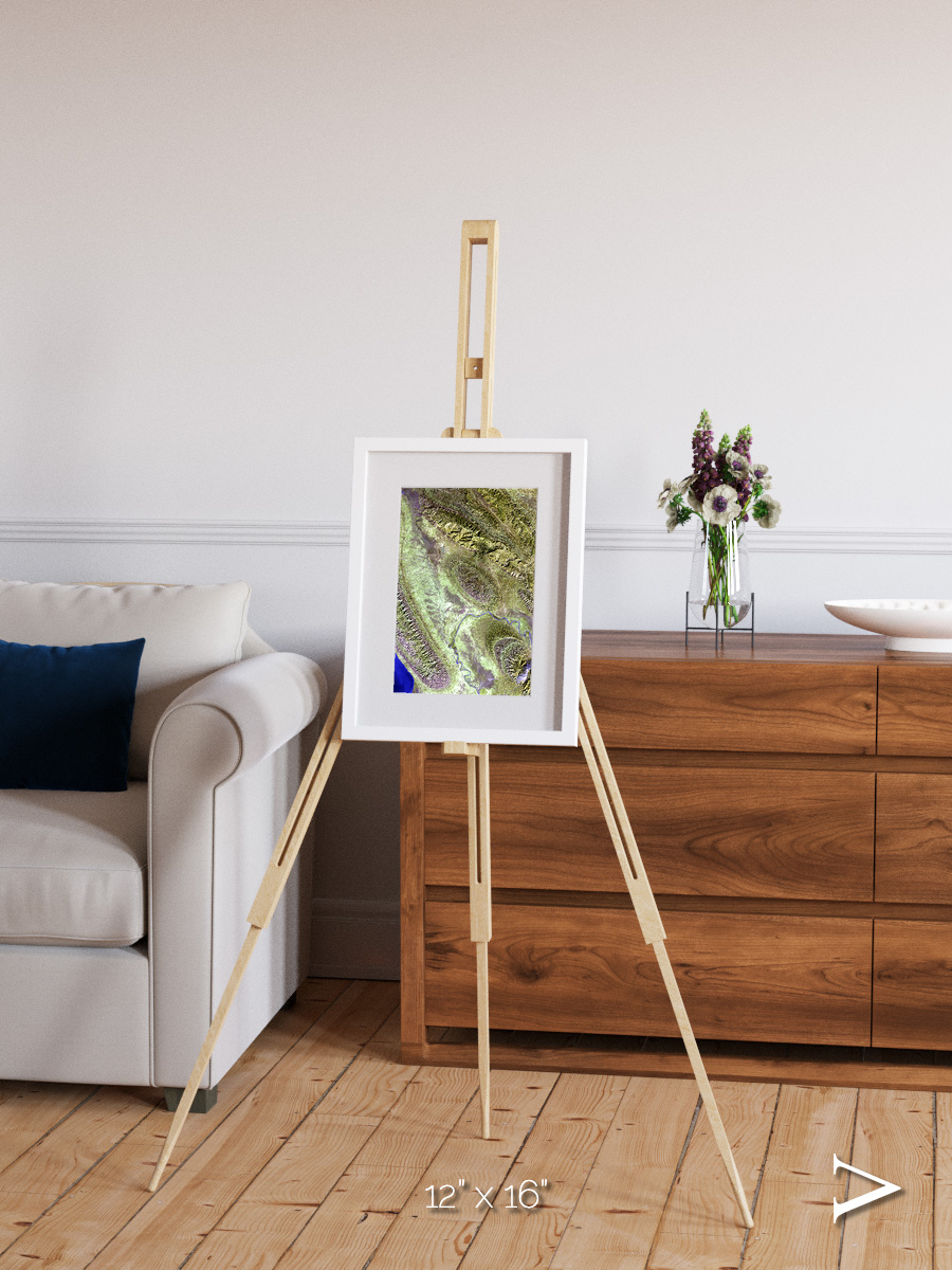 Channel Lines, Konari Iran Framed & Mounted Print