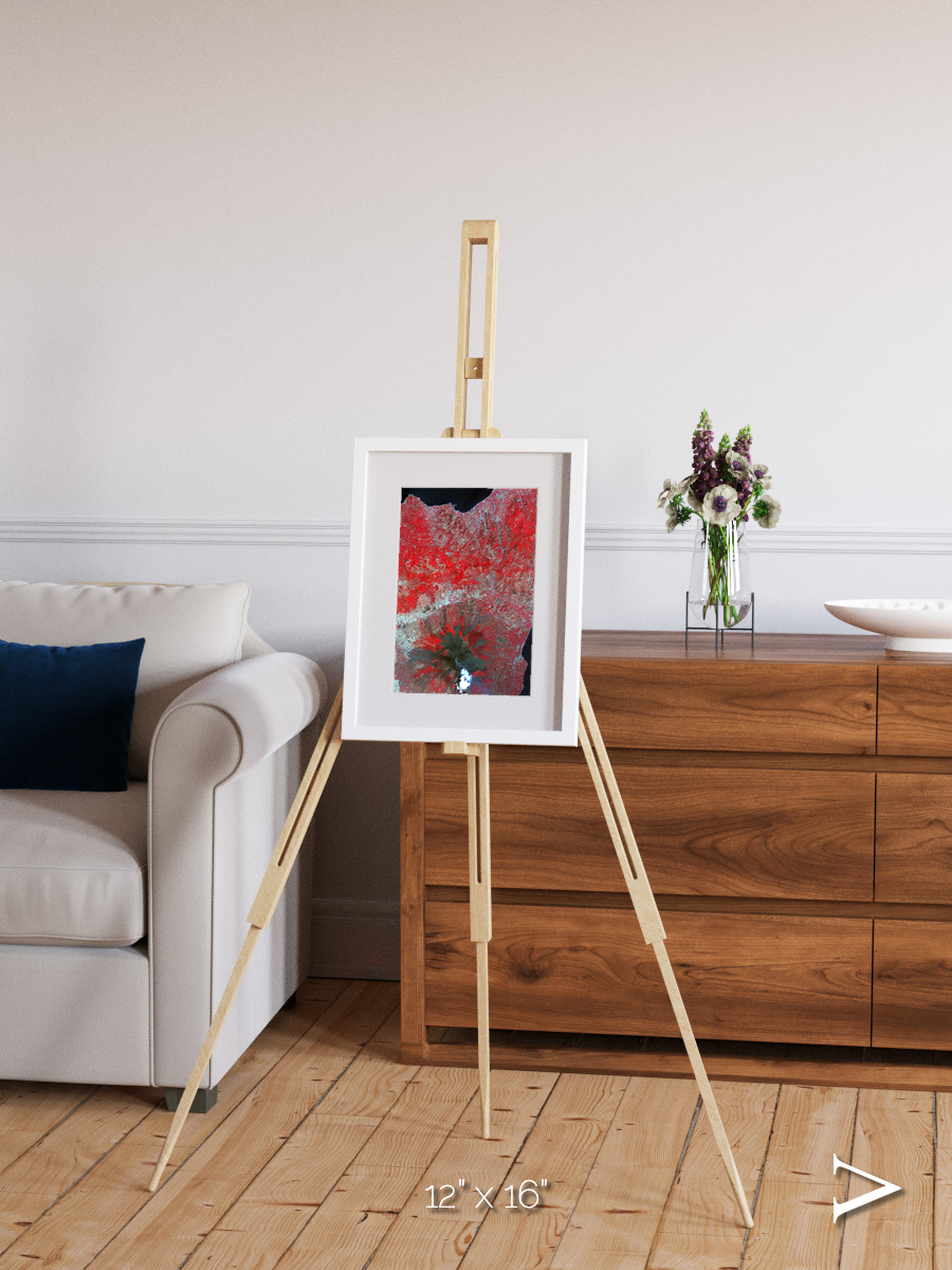 Painted Archipelago, Mt Etna Framed & Mounted Print