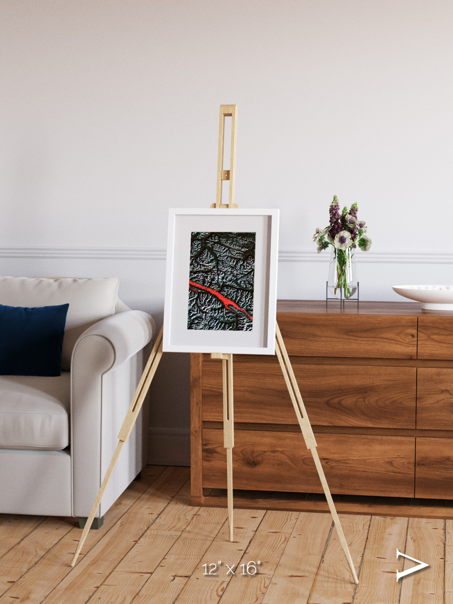 Light in the Trench, Canadian Rockies Framed & Mounted Print