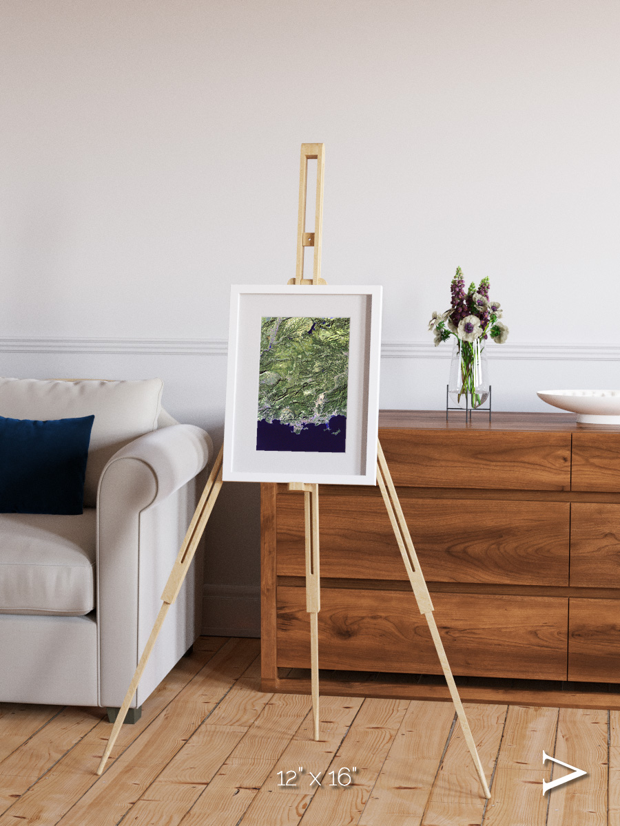 Bay and Shore, Southern Coast of France Framed & Mounted Print