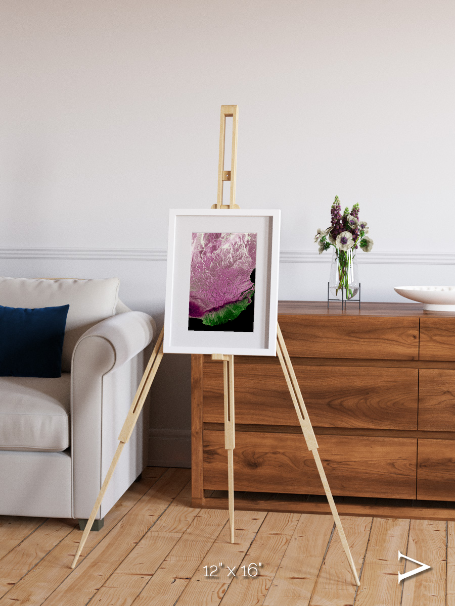 Monsoon Divide, Dhofar Framed & Mounted Print
