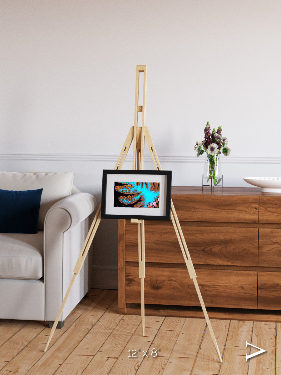 Frozen Currents, West Fjords Framed & Mounted Print