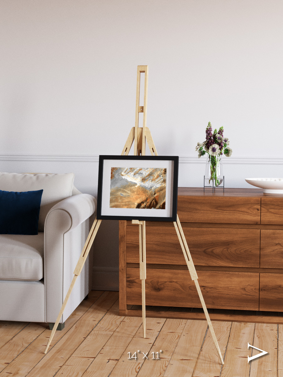 Etched Sands, Algerian Sahara Framed & Mounted Print