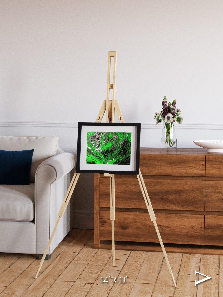 Ribbon River, Araca River Framed & Mounted Print