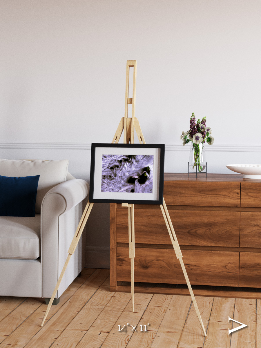 Vortices over Broutona, Kuril Islands Framed & Mounted Print