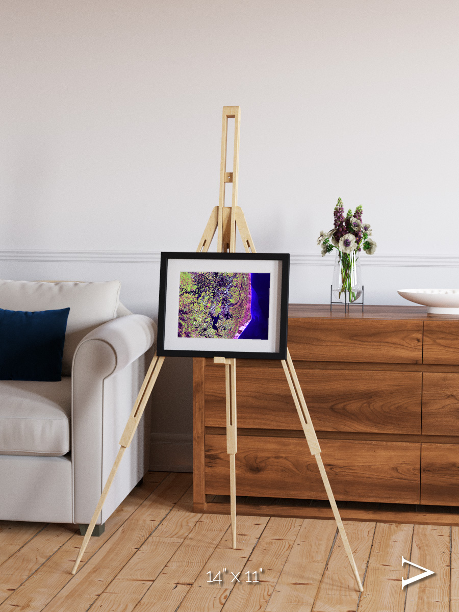Wetland Mosaic, Cabo San Antonio Framed & Mounted Print