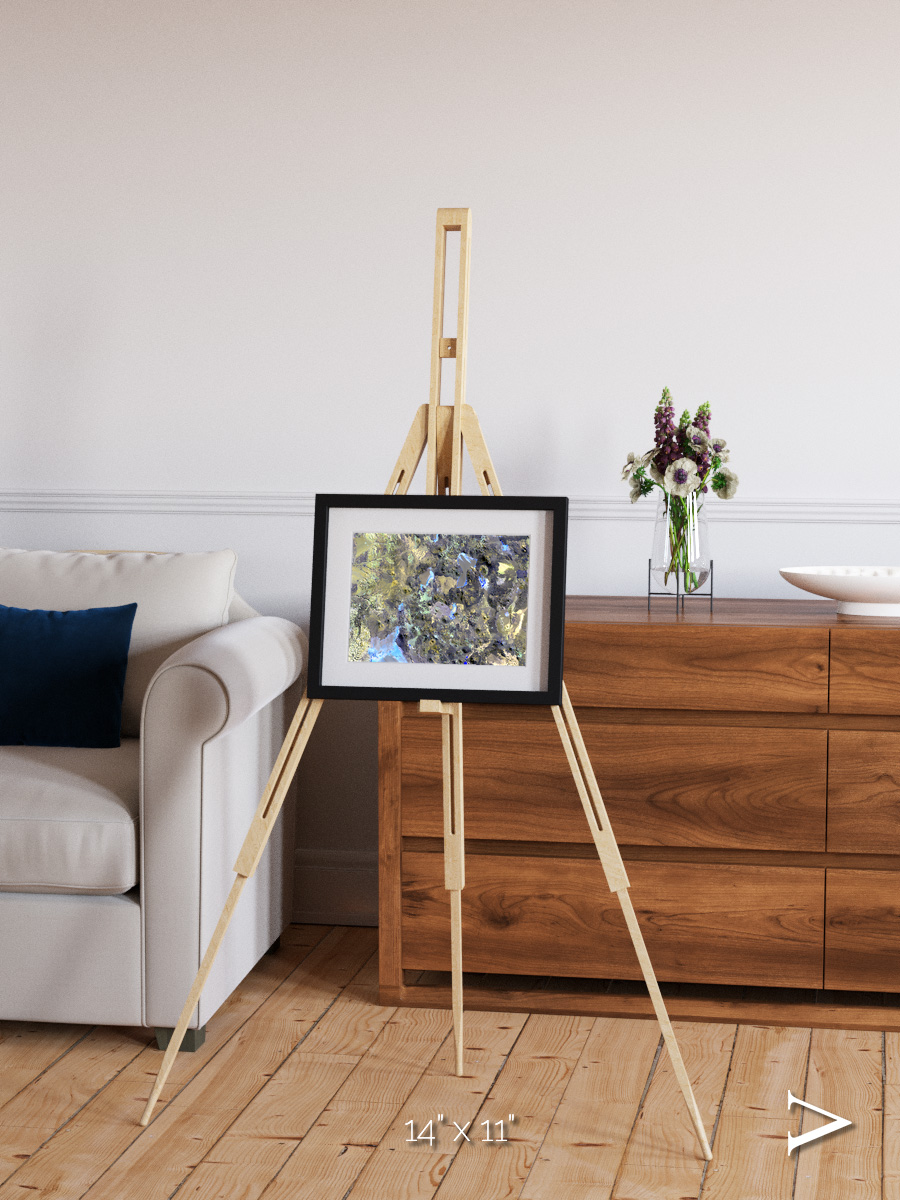 Lava Lines, Chilean Volcanoes Framed & Mounted Print