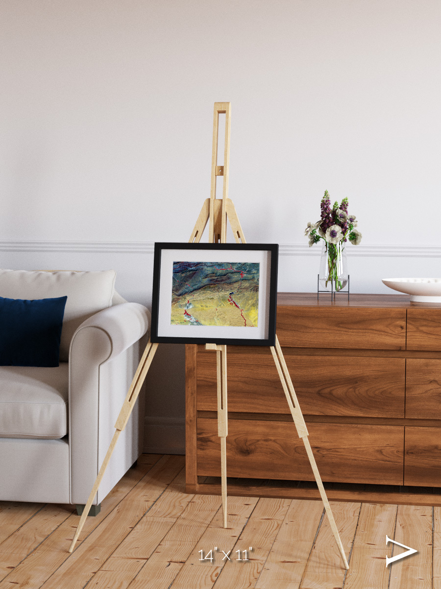 Crimson Veins, Atlas Mountains Framed & Mounted Print