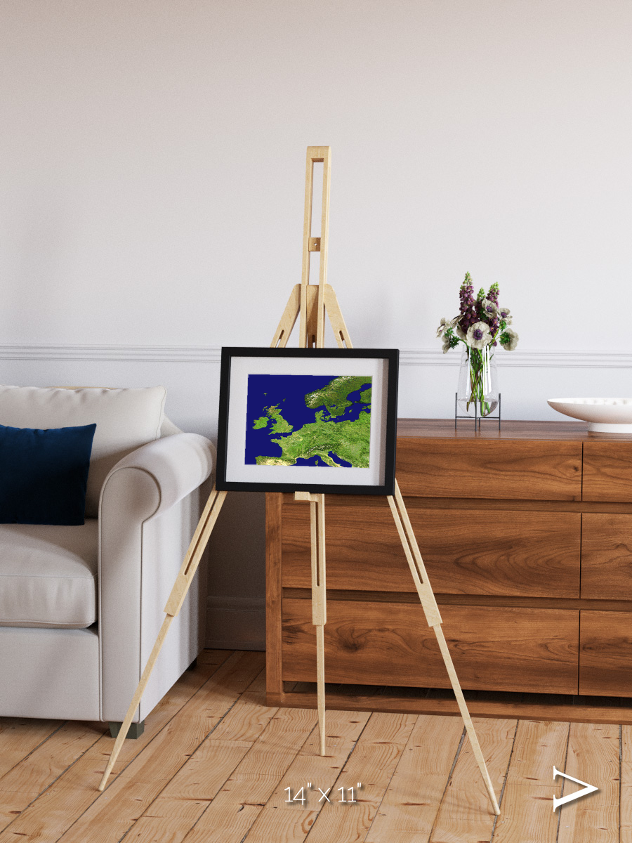 Arctic Outpost, Europe Framed & Mounted Print