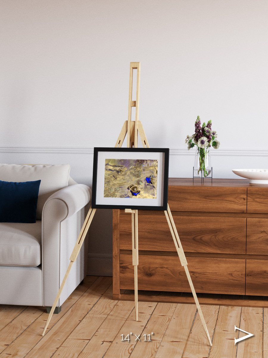 Salt Mirror, Great Salt Desert Framed & Mounted Print