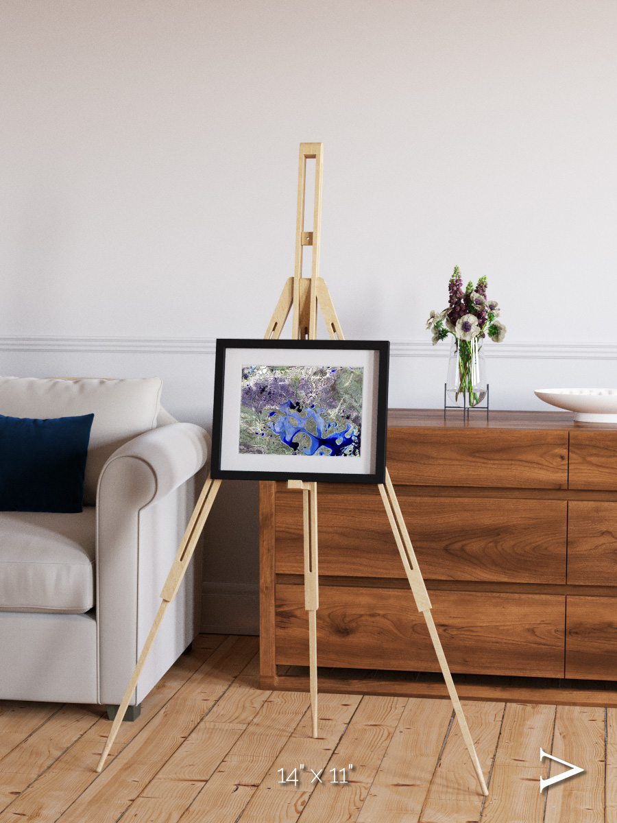 Lake Lines, Lake Carnegie Framed & Mounted Print