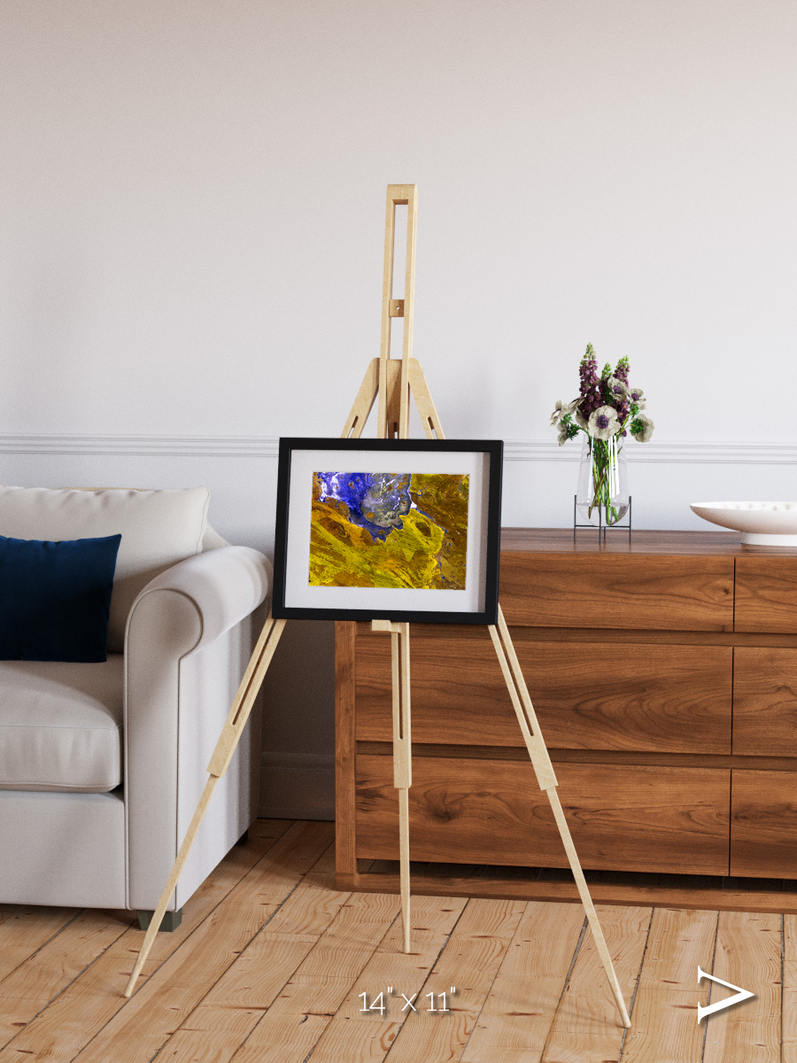 Saline Patterns, Lake Disappointment Framed & Mounted Print