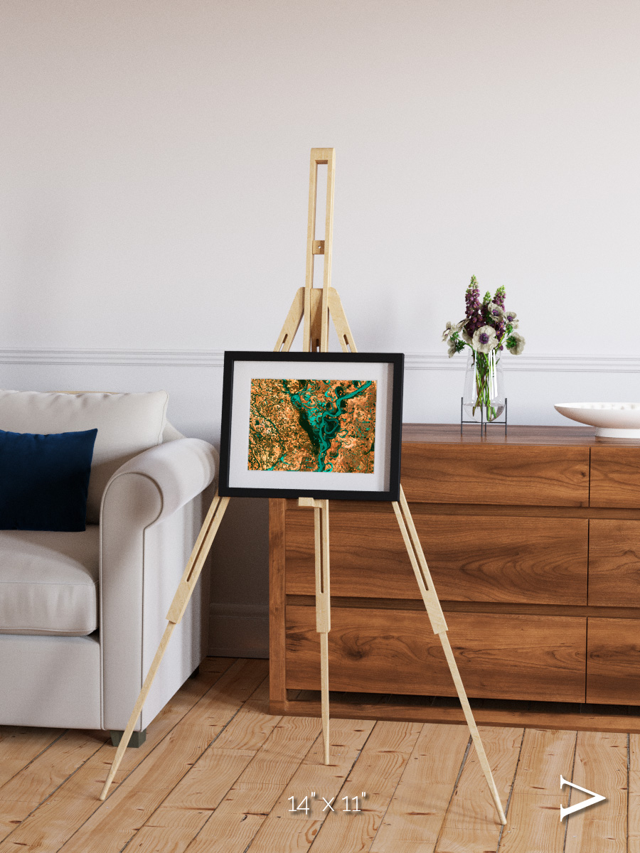 River’s Dance, Mississippi Framed & Mounted Print
